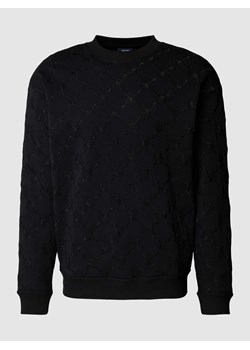 Bluza z fakturowanym wzorem z logo model ‘Tizio’ ze sklepu Peek&Cloppenburg  w kategorii Bluzy męskie - zdjęcie 168990419