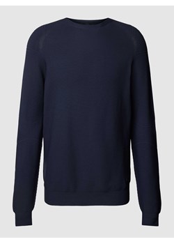 Sweter z dzianiny z prążkowanymi wykończeniami model ‘FOSOP’ ze sklepu Peek&Cloppenburg  w kategorii Swetry męskie - zdjęcie 168990575
