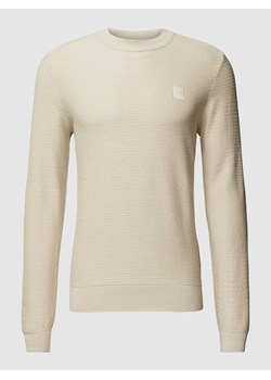 Sweter z dzianiny w jednolitym kolorze model ‘Anion’ ze sklepu Peek&Cloppenburg  w kategorii Swetry męskie - zdjęcie 168990828