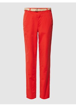 Spodnie o kroju regular fit z paskiem ze sklepu Peek&Cloppenburg  w kategorii Spodnie damskie - zdjęcie 168991735