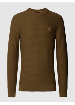 Sweter z dzianiny w jednolitym kolorze model ‘Anion’ ze sklepu Peek&Cloppenburg  w kategorii Swetry męskie - zdjęcie 168991816