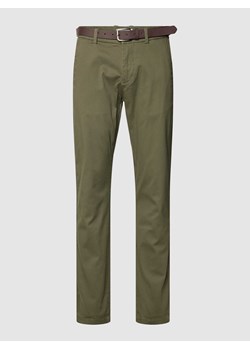 Chinosy o kroju regular fit z fakturowanym wzorem ze sklepu Peek&Cloppenburg  w kategorii Spodnie męskie - zdjęcie 168992379