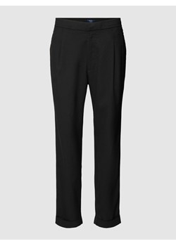 Spodnie materiałowe o kroju tapered fit z fakturowanym wzorem ze sklepu Peek&Cloppenburg  w kategorii Spodnie męskie - zdjęcie 168993318