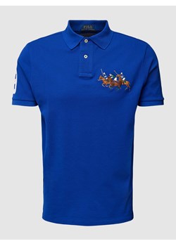 Koszulka polo o kroju custom slim fit z wyhaftowanym motywem ze sklepu Peek&Cloppenburg  w kategorii T-shirty męskie - zdjęcie 168994305