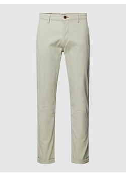 Spodnie o kroju slim fit z fakturowanym wzorem model ‘MARCO’ ze sklepu Peek&Cloppenburg  w kategorii Spodnie męskie - zdjęcie 168994396