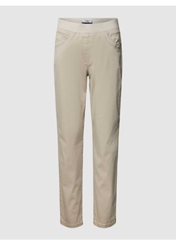 Spodnie o kroju slim fit z elastycznym pasem z logo model ‘Pamina Fun’ ze sklepu Peek&Cloppenburg  w kategorii Spodnie damskie - zdjęcie 168994445