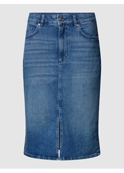 Spódnica jeansowa o długości do kolan z rozcięciem ze sklepu Peek&Cloppenburg  w kategorii Spódnice - zdjęcie 168994498