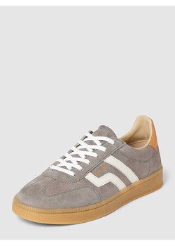 Sneakersy skórzane z paskami w kontrastowym kolorze ze sklepu Peek&Cloppenburg  w kategorii Trampki damskie - zdjęcie 168994565