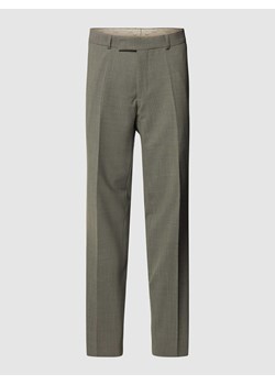 Spodnie z zakładkami w pasie o kroju regular fit z dodatkiem wełny model ‘Sendrik’ ze sklepu Peek&Cloppenburg  w kategorii Spodnie męskie - zdjęcie 168994566