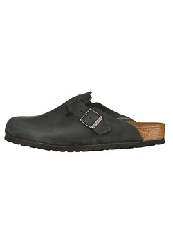 Birkenstock Skórzane chodaki &quot;Boston&quot; w kolorze granatowym ze sklepu Limango Polska w kategorii Klapki damskie - zdjęcie 169003646