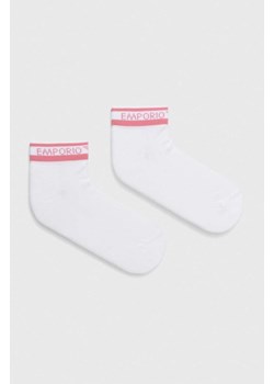 Emporio Armani Underwear skarpetki 2-pack damskie kolor biały ze sklepu ANSWEAR.com w kategorii Skarpetki damskie - zdjęcie 169004447