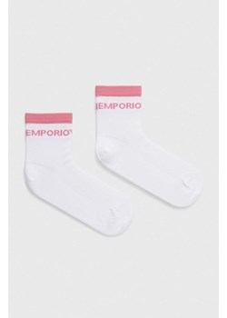 Emporio Armani Underwear skarpetki 2-pack damskie kolor biały 292309 4R229 ze sklepu ANSWEAR.com w kategorii Skarpetki damskie - zdjęcie 169004449