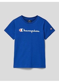 T-shirt z nadrukiem z logo ze sklepu Peek&Cloppenburg  w kategorii T-shirty chłopięce - zdjęcie 169005118