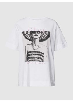 T-shirt z nadrukiem z motywem i napisem ze sklepu Peek&Cloppenburg  w kategorii Bluzki damskie - zdjęcie 169005129