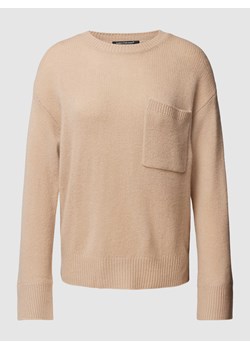Sweter z dzianiny z kieszenią na piersi ze sklepu Peek&Cloppenburg  w kategorii Swetry damskie - zdjęcie 169005357