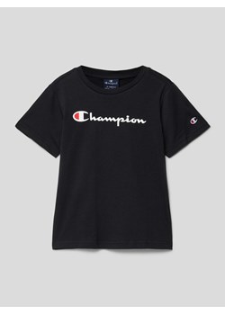 T-shirt z nadrukiem z logo ze sklepu Peek&Cloppenburg  w kategorii T-shirty chłopięce - zdjęcie 169005418