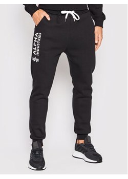 Alpha Industries Spodnie dresowe Basic 116368 Czarny Regular Fit ze sklepu MODIVO w kategorii Spodnie męskie - zdjęcie 169015048