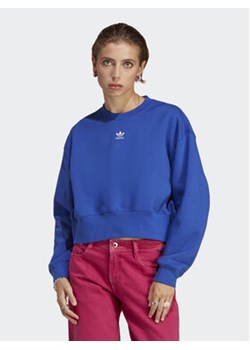 adidas Bluza Adicolor Essentials Crew Sweatshirt IA6501 Niebieski Relaxed Fit ze sklepu MODIVO w kategorii Bluzy damskie - zdjęcie 169015398