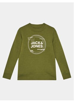 Jack&Jones Junior Bluza 12247681 Zielony Standard Fit ze sklepu MODIVO w kategorii Bluzy chłopięce - zdjęcie 169015457