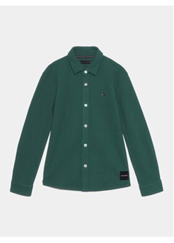 Tommy Hilfiger Koszula Solid KB0KB08308 D Zielony Regular Fit ze sklepu MODIVO w kategorii Koszule chłopięce - zdjęcie 169015589