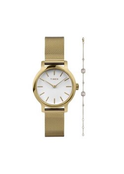 Timex Zestaw zegarek i bransoletka Transcend TWG063900 Złoty ze sklepu MODIVO w kategorii Zegarki - zdjęcie 169016925