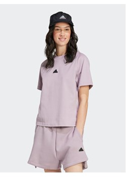 adidas T-Shirt Z.N.E. IP1553 Fioletowy Regular Fit ze sklepu MODIVO w kategorii Bluzki damskie - zdjęcie 169018695