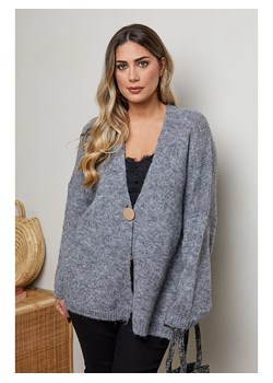 Plus Size Company Kardigan &quot;Junia&quot; w kolorze jasnoszarym ze sklepu Limango Polska w kategorii Swetry damskie - zdjęcie 169027655
