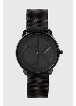 Calvin Klein zegarek męski kolor czarny ze sklepu ANSWEAR.com w kategorii Zegarki - zdjęcie 169027888