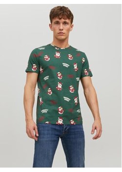 Jack&Jones T-Shirt Christmas 12221442 Zielony Regular Fit ze sklepu MODIVO w kategorii T-shirty męskie - zdjęcie 169047838