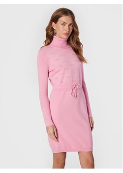 Liu Jo Sport Sukienka dzianinowa TF2197 MA63M Różowy Regular Fit ze sklepu MODIVO w kategorii Sukienki - zdjęcie 169048809