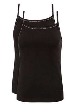 Calvin Klein Underwear Komplet 2 topów Cami 000QS6440E Czarny Regular Fit ze sklepu MODIVO w kategorii Podkoszulki i halki - zdjęcie 169051737