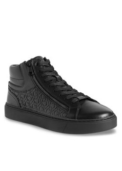 Calvin Klein Sneakersy High Top Lace Up W/Zip Mono HM0HM01180 Czarny ze sklepu MODIVO w kategorii Trampki męskie - zdjęcie 169052646