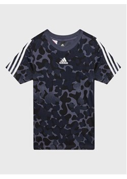 adidas T-Shirt Future Icons 3-Stripes HM2097 Granatowy Regular Fit ze sklepu MODIVO w kategorii T-shirty chłopięce - zdjęcie 169053179