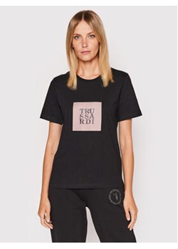 Trussardi T-Shirt Logo 56T00505 Czarny Regular Fit ze sklepu MODIVO w kategorii Bluzki damskie - zdjęcie 169054257