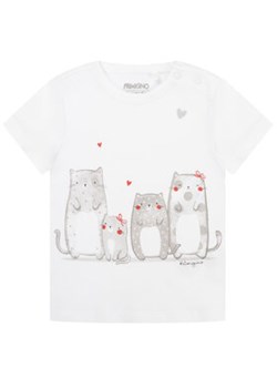 Primigi T-Shirt I Love Red 43226501 Biały Regular Fit ze sklepu MODIVO w kategorii Koszulki niemowlęce - zdjęcie 169054995