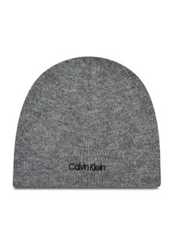 Calvin Klein Czapka Basic Wool No Fold Beanie K50K507444 Szary ze sklepu MODIVO w kategorii Czapki zimowe męskie - zdjęcie 169056478