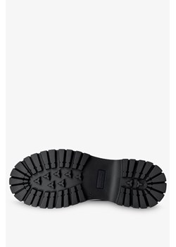 Półbuty Sergio Leone damskie niskie glany sznurowane ze skórzaną wkładką czarne PB201 ze sklepu Casu.pl w kategorii Półbuty damskie - zdjęcie 169080156