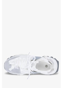 Białe sneakersy na platformie buty sportowe sznurowane Casu BL272-SZ ze sklepu Casu.pl w kategorii Buty sportowe damskie - zdjęcie 169080706