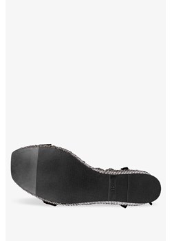 Czarne sandały skórzane espadryle na koturnie z kryształkami PRODUKT POLSKI Casu 2490 ze sklepu Casu.pl w kategorii Sandały damskie - zdjęcie 169081885