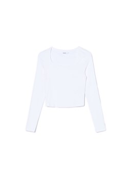 Cropp - Biała bluzka - biały ze sklepu Cropp w kategorii Bluzki damskie - zdjęcie 169097546