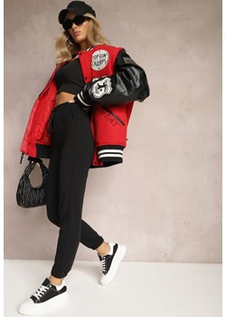 Czarne Spodnie Dresowe High Waist Wiązane w Talii Elvima ze sklepu Renee odzież w kategorii Spodnie damskie - zdjęcie 169101807