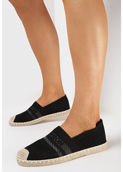 Czarne Espadryle na Płaskiej Podeszwie z Plecionki Chorisa ze sklepu born2be.pl w kategorii Espadryle damskie - zdjęcie 169102085