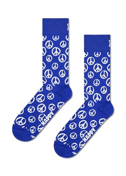 Happy Socks skarpetki Peace kolor niebieski ze sklepu ANSWEAR.com w kategorii Skarpetki damskie - zdjęcie 169105627