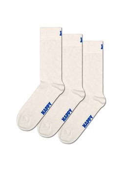 Happy Socks skarpetki Solid 3-pack kolor biały ze sklepu ANSWEAR.com w kategorii Skarpetki damskie - zdjęcie 169105637
