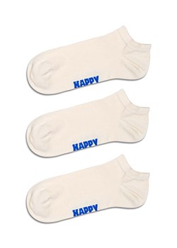 Happy Socks skarpetki Solid Low 3-pack kolor biały ze sklepu ANSWEAR.com w kategorii Skarpetki damskie - zdjęcie 169105638