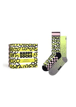 Happy Socks skarpetki Gift Box Party 2-pack kolor żółty ze sklepu ANSWEAR.com w kategorii Skarpetki męskie - zdjęcie 169105676
