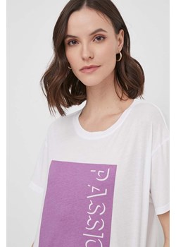 Mos Mosh t-shirt bawełniany damski kolor fioletowy ze sklepu ANSWEAR.com w kategorii Bluzki damskie - zdjęcie 169106469
