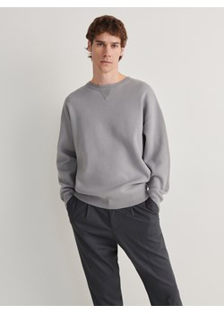Reserved - Bawełniany sweter - jasnoszary ze sklepu Reserved w kategorii Swetry męskie - zdjęcie 169106705