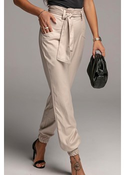 Spodnie LOMERSILDA BEIGE ze sklepu Ivet Shop w kategorii Spodnie damskie - zdjęcie 169107089