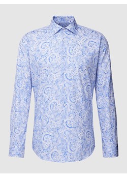 Koszula biznesowa o kroju super slim fit ze wzorem na całej powierzchni ze sklepu Peek&Cloppenburg  w kategorii Koszule męskie - zdjęcie 169110588